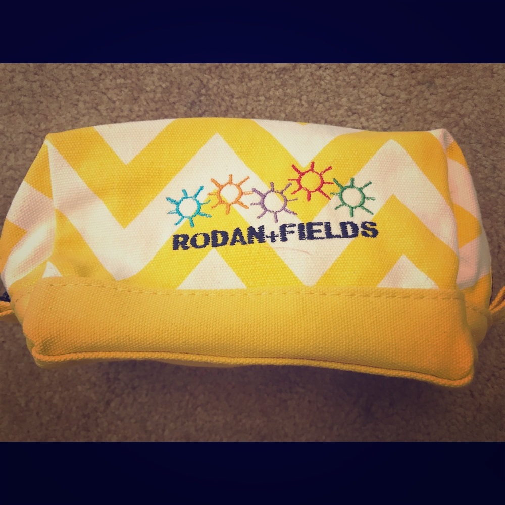 Hand Embroidered Rodan & Fields Zipper Pouch